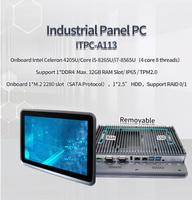 Panel PC Industrial I5-8260U con 6 COM RS232/422/485, Pantalla Táctil IP65, Todo en Uno, 9-36V, TPM2.0 para Control de Máquinas PLC CNC
