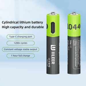 IILEER 666mWh 180mAh 10440 3.7V agli ioni di litio USB batteria ricaricabile 1200 cicli con porta di tipo C - Product Image 2