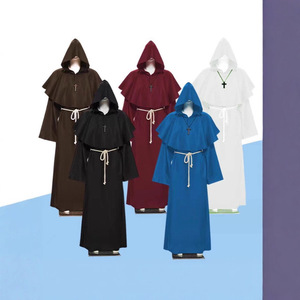 Medieval monk's robes Halloween cosplay antique monk's robes cosplay costumes nun's <b>clothes</b> wizard's <b>clothes</b> priest's <b>clothes</b> - Product Image 4