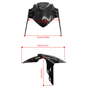 Motosiklet genel ön çamurluk alüminyum alaşımlı braket + desenli PP plastik bölme motosiklet CNC modifiye parçaları - Product Image 4