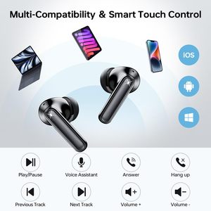 Boutique en ligne de commerce électronique, écouteurs Bluetooth Y40 Tws ANC ENC avec réduction de bruit d'appel, commande intelligente, écouteurs sans fil pour smartphone - Product Image 6