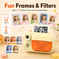 Appareil photo instantané portable pour enfants, écran de 3,5 pouces, double objectif, caméra vidéo selfie, lecteur MP3, outil photo créatif