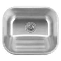 Vente chaude en acier inoxydable 0.8mm taille compacte 54*44cm évier de salle de bain encastré pour la lessive