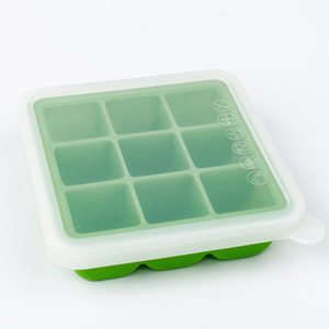 Biểu Tượng Tùy Chỉnh Thân Thiện Với Môi BPA Cấp Thực Phẩm Miễn Phí <span class=keywords><strong>Silicone</strong></span> <span class=keywords><strong>Ice</strong></span> Maker Khuôn Khay Với Nắp Vuông <span class=keywords><strong>Ice</strong></span> Cube Khay - Product Image 4