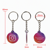 Achat en gros de porte-clés NFC NTAG213 en époxy cristal, lisible et inscriptible, avec carte de lien web pour l'accès aux chambres d'hôtel