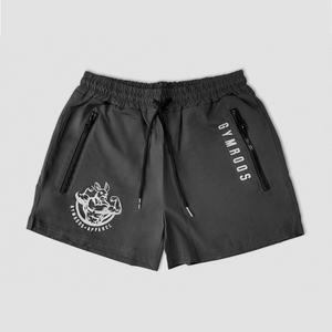 Rahat çabuk kuruyan kısa Joggers erkekler nefes pamuklu erkek Casual Jogger Zip cep dokuma erkek şort spor - Product Image 2