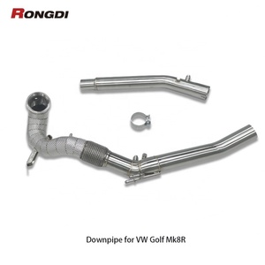 Tuyau d'échappement catalyseur 200 cellules en acier inoxydable 304 Rongdi de 1,5 mm d'épaisseur, finition brossée, pour VW Golf MK8R Performance Pipe - Product Image 5