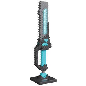 AJB Lampe d'ambiance LED style <span class=keywords><strong>épée</strong></span> à pixels, <span class=keywords><strong>lanceur</strong></span> de balles souples, jouet fantaisie pour enfants, lampe de bureau détachable - Product Image 1