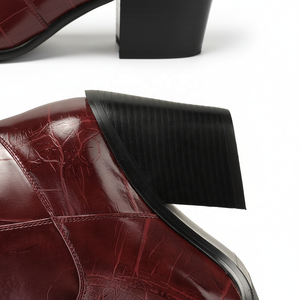 Bottes <span class=keywords><strong>Chelsea</strong></span> Western OEM pour femmes, motif croco, confortables, hauteur genou, avec talon épais et bout pointu, pour l'hiver et le printemps - Product Image 6