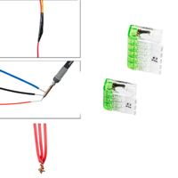 Connecteur de bornier électrique rapide et compact P04-3P à brancher, en PA66, pour câblage rapide de conducteurs de lumières