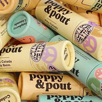 100% baume à lèvres biodégradable/tube de papier push up brillant à lèvres