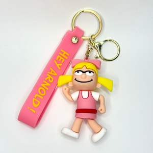 Porte-clés créatif transfrontalier <span class=keywords><strong>Arnold</strong></span>, <span class=keywords><strong>dessin</strong></span> <span class=keywords><strong>animé</strong></span>, mignon, poupée 3D, porte-clés de voiture, accessoires de sac pour couple - Product Image 3