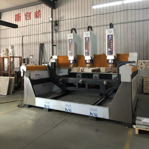 Routeur CNC à trois têtes JK-9010 pour la gravure sur pierre, granit et <span class=keywords><strong>marbre</strong></span>, contrôlé par PLC, moteur à engrenages 5,5 kW, puissance de coupe maximale 3200 mm - Product Image 4