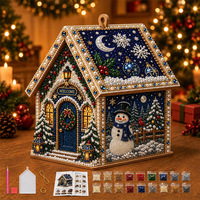 Kit de maison en puzzle 3D créatif Songwoo pour Halloween, à faire soi-même, artisanat pour enfants, cadeau, peinture diamant 3D