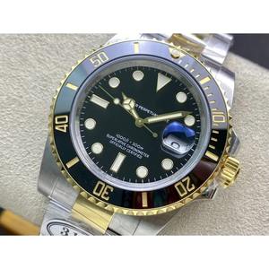 Drioshipping impermeable 40mm C fábrica 3135 movimiento dos tonos oro negro cerámica buceo 904L acero Qinglv reloj - Product Image 2