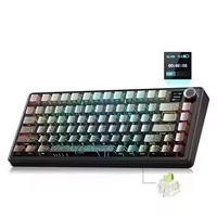 Clavier mécanique sans fil F75 Max 75% avec interrupteurs Reaper pré-lubrifiés, rétroéclairage RGB, touches PBT imprimées latéralement, remplaçables à chaud