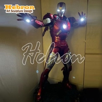 Sculpture personnalisée de personnage de film en fibre de verre Iron Man MK7, statue en résine Iron Man