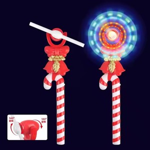 Luckykoo 2024 nouveau Design fête de noël allumer des <span class=keywords><strong>jouets</strong></span> noël LED clignotant moulin à vent baguette avec musique - Product Image 4