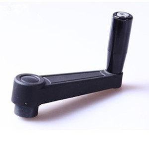<strong>Black</strong> Nylon PLASTIC Folding Crank Handle with Round and <strong>square</strong> Hole - Product Image 1
