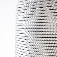 Câble en acier brillant 6x37 FC, acier à haute teneur en carbone, âme en fibre flexible, diamètre personnalisé, vente en gros