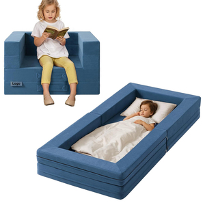 Letto da Pavimento Portatile e Pieghevole in Morbida Schiuma per Bambini 1-6 Anni con Rivestimento Lavabile Compatto per Viaggi e Uso Domestico - Product Image 3