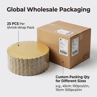 Base à gâteau personnalisée en carton gris de 2 mm, de qualité alimentaire, résistante à la graisse, écologique, multicolore, pour pâtisserie et présentation de desserts