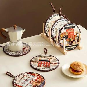 Tapete Redondo Retro con Colgador de Cuerda para Decoración del Hogar, Arte para Colgar en la Pared - Product Image 5