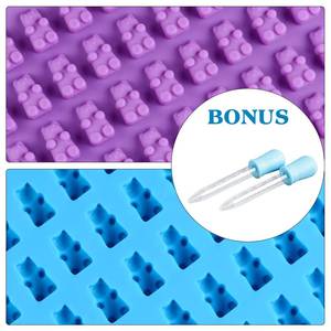 L'usine MUYULINS peut personnaliser des moules à bonbons en forme d'ours à 50 cavités, en silicone antiadhésif de qualité platine LFGB, sans BPA. - Product Image 5
