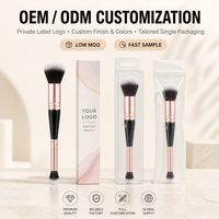 Kuas Makeup Dua Sisi Kuas Foundation dan Concealer Dua Sisi Kuas Kosmetik Wajah untuk Meratakan