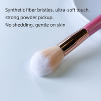 Ensemble complet de 9 pinceaux de maquillage pour le visage, en fibres synthétiques, manche en bois, pour fond de teint, poudre libre, cosmétiques professionnels