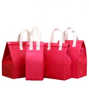 Custom Color Custom Logo Soft Non Woven Thermal Insulated Cooler Tote Bag for Branding Promotion Wine Food Delivery Large Orders - Product Image 1