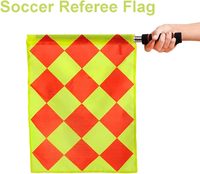 Ensemble de drapeaux d'arbitre de football, drapeaux de juge de ligne de football, drapeaux de sport d'entraînement avec manche en éponge, poteau en acier inoxydable, vente en gros