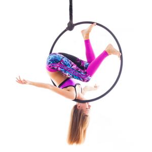 Juego <span class=keywords><strong>de</strong></span> aros aéreos FDFIT <span class=keywords><strong>de</strong></span> acero inoxidable 1Tab 33 "85cm para <span class=keywords><strong>acrobacias</strong></span> Circus Aerial Lyra Hoop Set Anillo aéreo con kit <span class=keywords><strong>de</strong></span> aparejo - Product Image 4