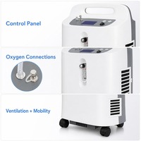 Concentrateur d'oxygène vétérinaire 5DW électrique classe II pour clinique vétérinaire, soins intensifs, chirurgie, haute performance, silencieux, portable, générateur d'oxygène pour animaux, LED