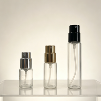 MUB 3ml 5ml 10ml Flacon testeur de parfum en verre cylindrique mince, atomiseur pressurisé, flacon vaporisateur sans ressort à pulvérisation retardée