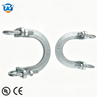 Support anti-ondulation UTT18 homologué UL CE en fonte ductile QT450 pour tuyaux d'incendie de bâtiments de grande hauteur, support sismique anti-ondulation