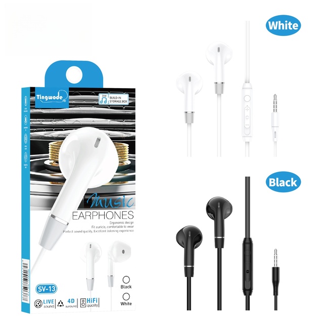 Sample Available 2026 New Style Wired In-ear Earphones 3.5mm Jack Noise Isolation for Gaming Ergonomic Design Wholesale MF
