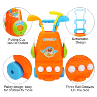 Ensemble de jouets de golf portables en plastique pour enfants, idéal pour l'entraînement sportif en extérieur, les clubs et les jeux de famille