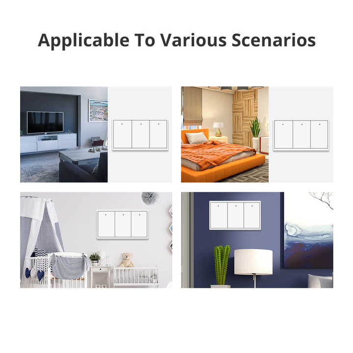 Zemismart Tuya Zigbee White Wall Light Switch - 1 to 6 Gangs