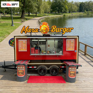 รถขายอาหารและรถพ่วงขายอาหารพร้อมอุปกรณ์ครบครันมาตรฐานสหรัฐอเมริกา ธุรกิจเคลื่อนที่เชิงพาณิชย์ รถขายกาแฟเคลื่อนที่ - Product Image 1