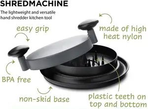 Kitchen Manual Food Processor Shredder Vegetable Meat Chop Grinders Chicken Shredder Bowl Meat Shred Machine