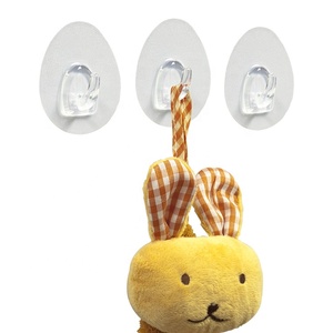 Có thể giặt tái sử dụng trong suốt không có móng tay không có khoan nhựa dính móc tự dính tường Sticker - Product Image 3