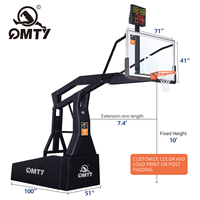 Support de basket-ball électro-hydraulique standard Fiba pour la compétition, panier de basket-ball portable et mobile