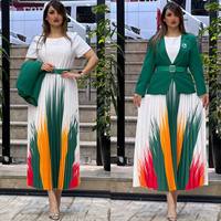 Ensemble deux pièces pour femmes, vêtements imprimés, col court, manches courtes, ensembles de robes pour femmes, tenues deux pièces