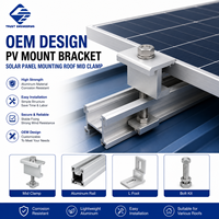 Support de montage solaire OEM pour panneaux photovoltaïques – Pince de fixation intermédiaire pour toiture