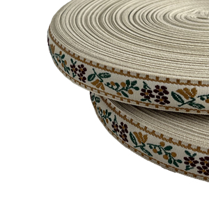 3/8 <strong>Inch</strong> Rhombus Jacquard Ribbon Embroidered Ribbons Geometric Woven Fringe Narrow Ethnic Ribbon Boho Lace Trim - Product Image 6