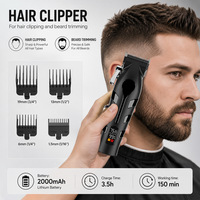 Kit de toilettage portable sans fil rechargeable professionnel pour hommes, coupe-cheveux rapide 9000 tr/min