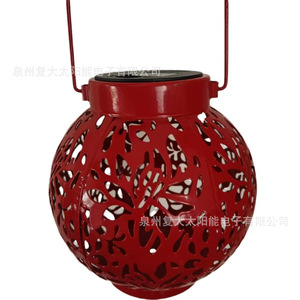 Lámpara Solar de Jardín LED de Hierro Forjado, Decoración Colgante para Exteriores con Patrón de Proyección, Batería de Celda Solar Mono Si de 6V Incluida - Product Image 3