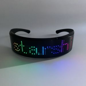 Ứng Dụng Điều Khiển Thông Minh LED Kính Sáng USB Sạc Hiển Thị Văn Bản Hoạt Hình Tự Làm Tin Nhắn LED Shining Rave Kính Cho Đảng Thanh - Product Image 5