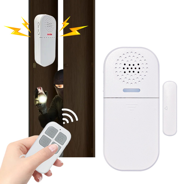 Wireless Remote Control Magnetic Door/Window Alarm Sensor with 130dB 25m Range AAA Battery